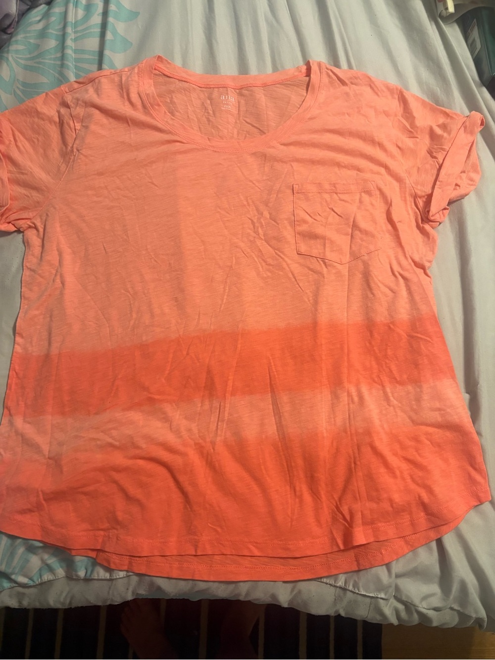 a.n.a Coral Ombre Short Sleeve Pocket Tee